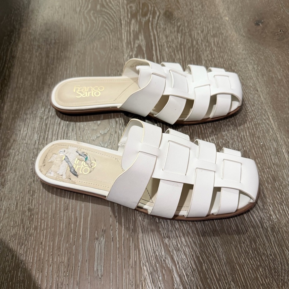 Franco Sarto White Sandals